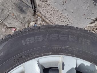 Predám Skoro Nové Zimné pneumatiky Na plech Disk 5x100 R15 - 5