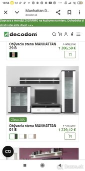 Obývacia stena Manhattan s LED podsvietením, zdarma konfnčný - 5