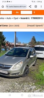 Predám Opel corsa1,2, benzín - 5