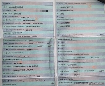 SUBARU LEGACY 2.5 2010 benzín predám MOTOR EJ25 AUTOMATICKÁ - 5