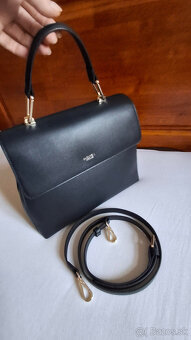 čierna kožená kabelka carlheim - nová - 5