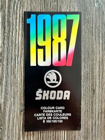 Vzorník barev - Škoda 105 / 120 / 130 / Rapid ( 1987 ) - 5