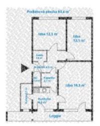 Afyreal predaj 3izb byt Púpavová, pôvodný stav, 14m2 miestno - 5
