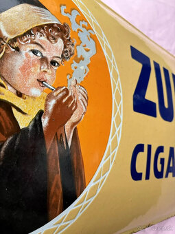 Smaltovaná ceduľa. Originálna smaltovaná ceduľa. CIGARETY ZU - 5