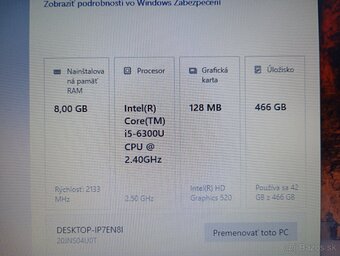 Lenovo Thinkpad T470 + Intel core i5 + 8gb ram + 500gb hdd - 5