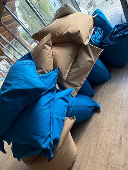 Outdoor sedacie vaky NEPREMOKAVÉ 110×160cm – NOVÉ, top stav - 5