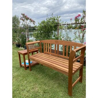 2-miestna lavica s ružou - 5