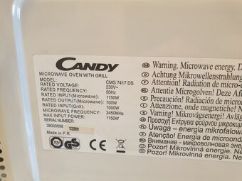 Candy CMG 7417 DS - Osobný odber BA, kraje: TT a NR - 5