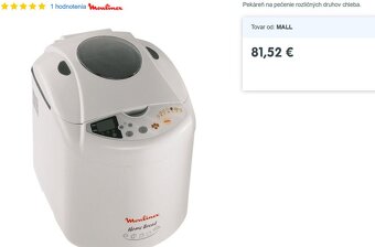 Predám domácu pekáreň MOULINEX, nepoužívanú - 5