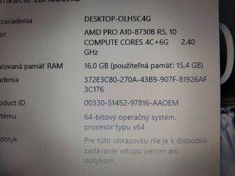 HP elitebook 725 G4 ,AMD A10 quad core , 16gb ram , ssd - 5