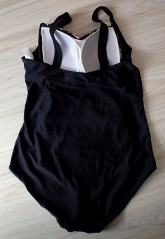 Čierno biele jednodielne plavky JANINA, v.XL/XXL - 5