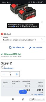 Einhell priamočiara píla aku - 5