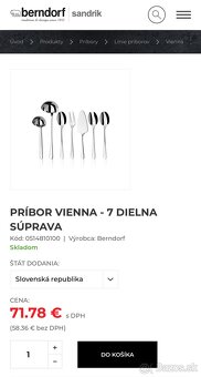 Príbor Vienna Berndorf Sandrik - 5