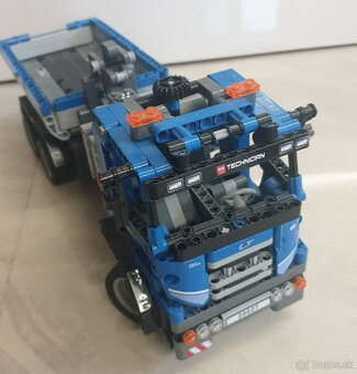 Skladačka- Nákladný voz s kontajnerom na chlp rovnake s lego - 5