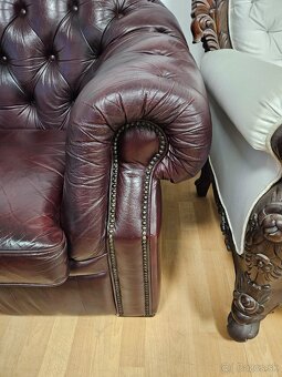 CHESTERFIELD ŠTÝL,KOŽENÁ-ČOKOLÁDOVEJ FARBY - 5
