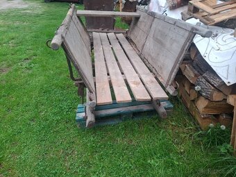 Predám starožitné konské sane rozmer Dlžka-271 výška104cm ší - 5