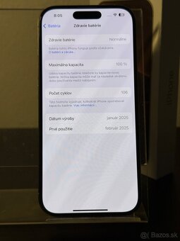 Predám Apple iPhone 16 PRO 256GB Natural Titanium - 5