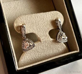 Diamantové náušnice z bieleho zlata 1.048 ct - 5