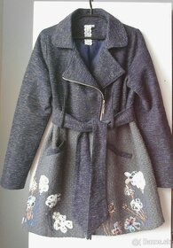 EXKLUZÍVNY dámsky vlnený kabát veľ. L + ĎALŠÍ lila kabát - 5