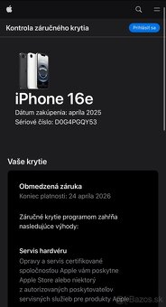Apple iPhone 16e 128GB White - nový, záruka - 5