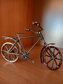 Starý kovový bicykel, dekorácia 18,5x10x8 cm - 5