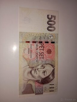 BANKOVKA 500 KČ, VZÁCNĚJŠÍ SÉRIE R, PĚKNÉ ČÍSLO - 5