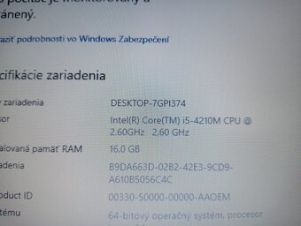 predám HP probook 640 G1 ,Intel® Core™ i5 ,16gb ram ,ssd - 5