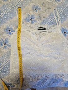 Biely cipkovany top XS - 5