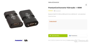 PremiumCord VGA + audio → HDMI - 5