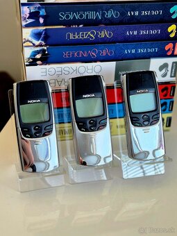 3X NOKIA 8810 CHROME - TOP STAV - 2X NOVÁ CHRÓMOVÁ BATERKA - 5