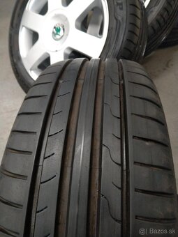 Alu ŠKODA 16" + pneu SUPER stav,originál. - 5