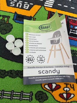 4Baby scandy detská jedalenská stolička - 5