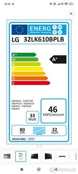 Predám smart TV LG 32LK610BPLB - 5