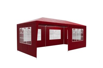 Párty stan 3 x 6 m modrý sivý biely červený - 5