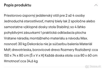 Predám rozkladací stôl - 5