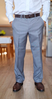 slim fit oblek Daniel Hechter + 2 kravaty - 5