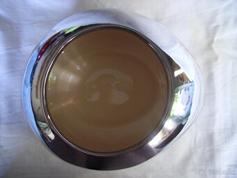 Strieborná keramická misa alebo kvetináč - 5