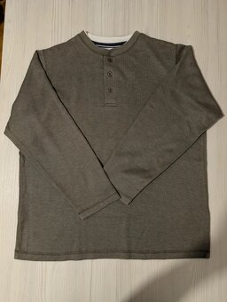 Henley LongSleeve olivovo zelené tričko s gombíkmi Denver Ha - 5