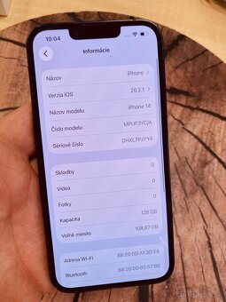 iPhone 14 black 128 batérie 100% - 5