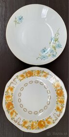 Porcelánové staré retro taniere - 5