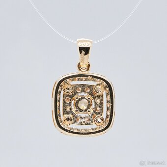 Luxusný prívesok zo zlata s fancy farebnými diamantmi - 5