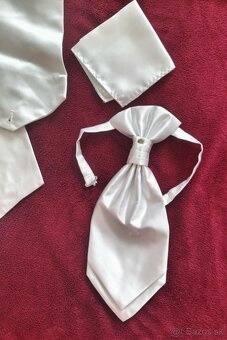 Svadobná vesta s kravatou XXXL - 5
