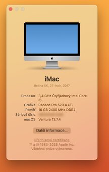 iMac 27” Mid 2017 5K, 16 GB RAM, 2TB NVMe Flash SSD, záruka - 5