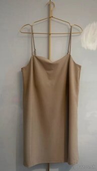 Béžové/nude šaty H&M - 5