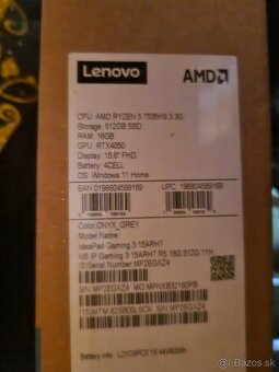 Herný notebook Lenovo IdeaPad Gaming 3 - 5