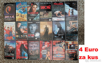 VHS videokazety odskúšané - ceny od 2 € - 5