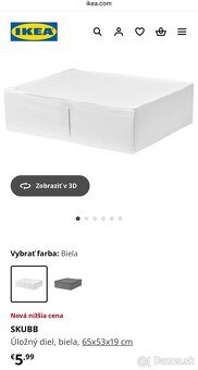 Predám 6 ks IKEA úložné diely Skubb - 5