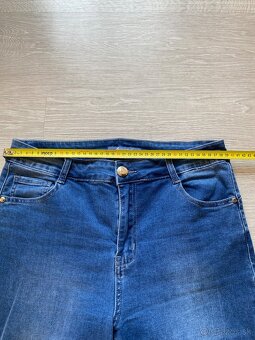 Dámske riflové trištvrťáky veľ.L - 5