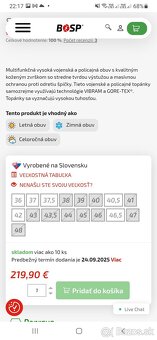 Celokožená kvalitná obuv gore-tex vibram + letné kanady - 5