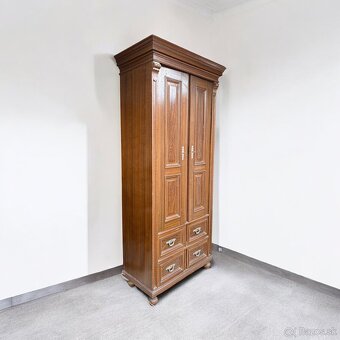 Prekrásna úzka starožitná skriňa, V207xS90xH45 - 5